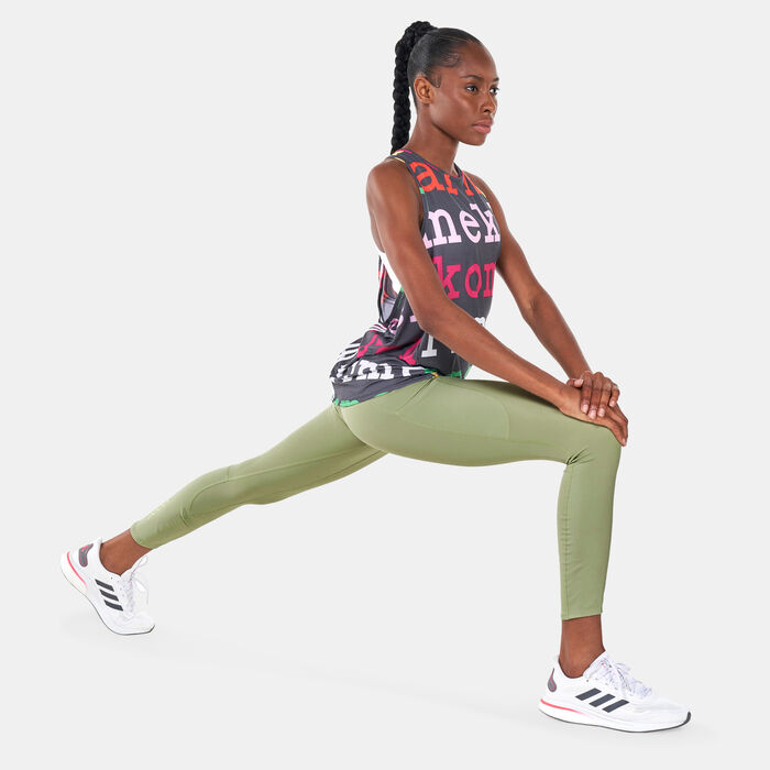 adidas Women's FastImpact 7/8 Leggings Green image number 2
