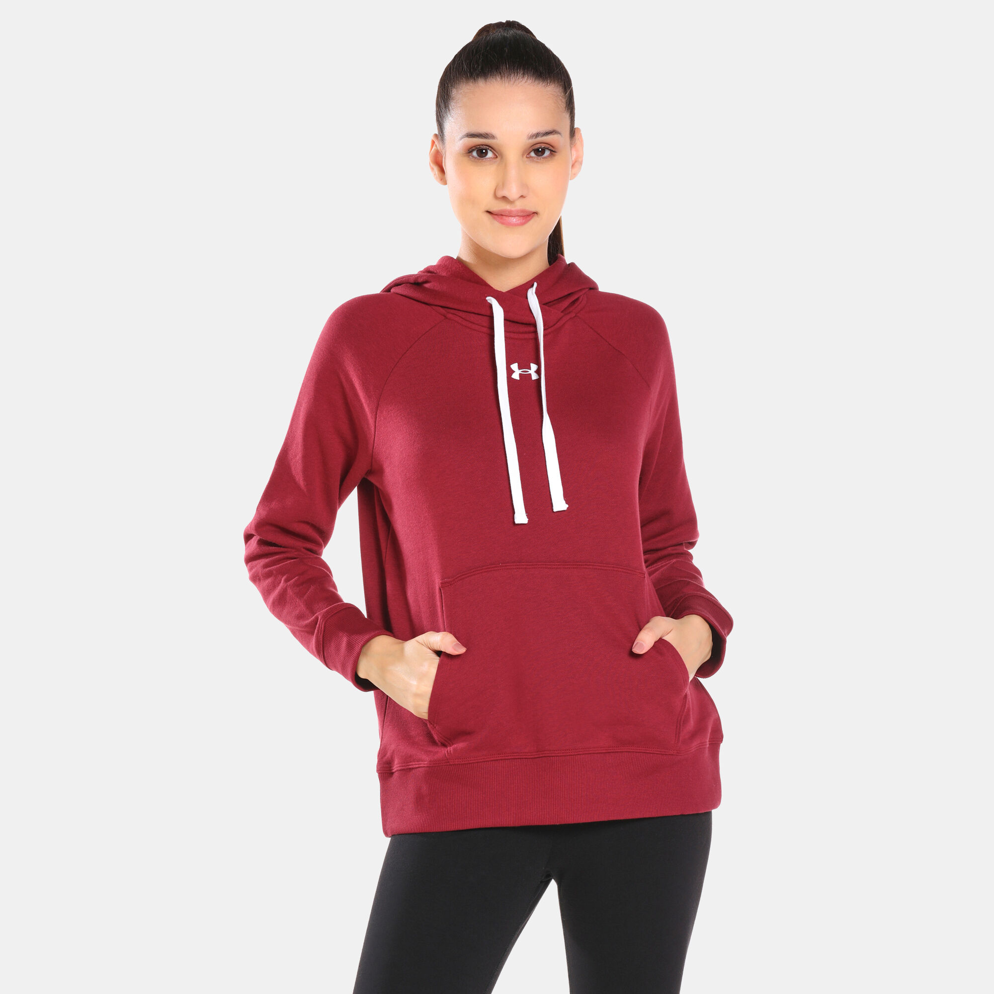 Buy Under Armour Women s Rival Fleece Hoodie Red in KSA SSS