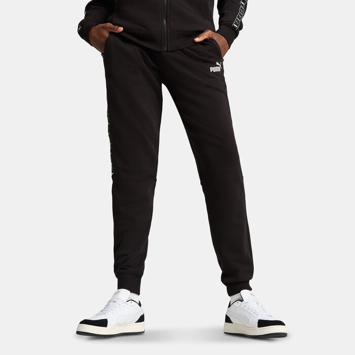 PUMA Men's Essential Tape Sweatpants Black PUMA Men's Essential Tape Sweatpants Black image number 0