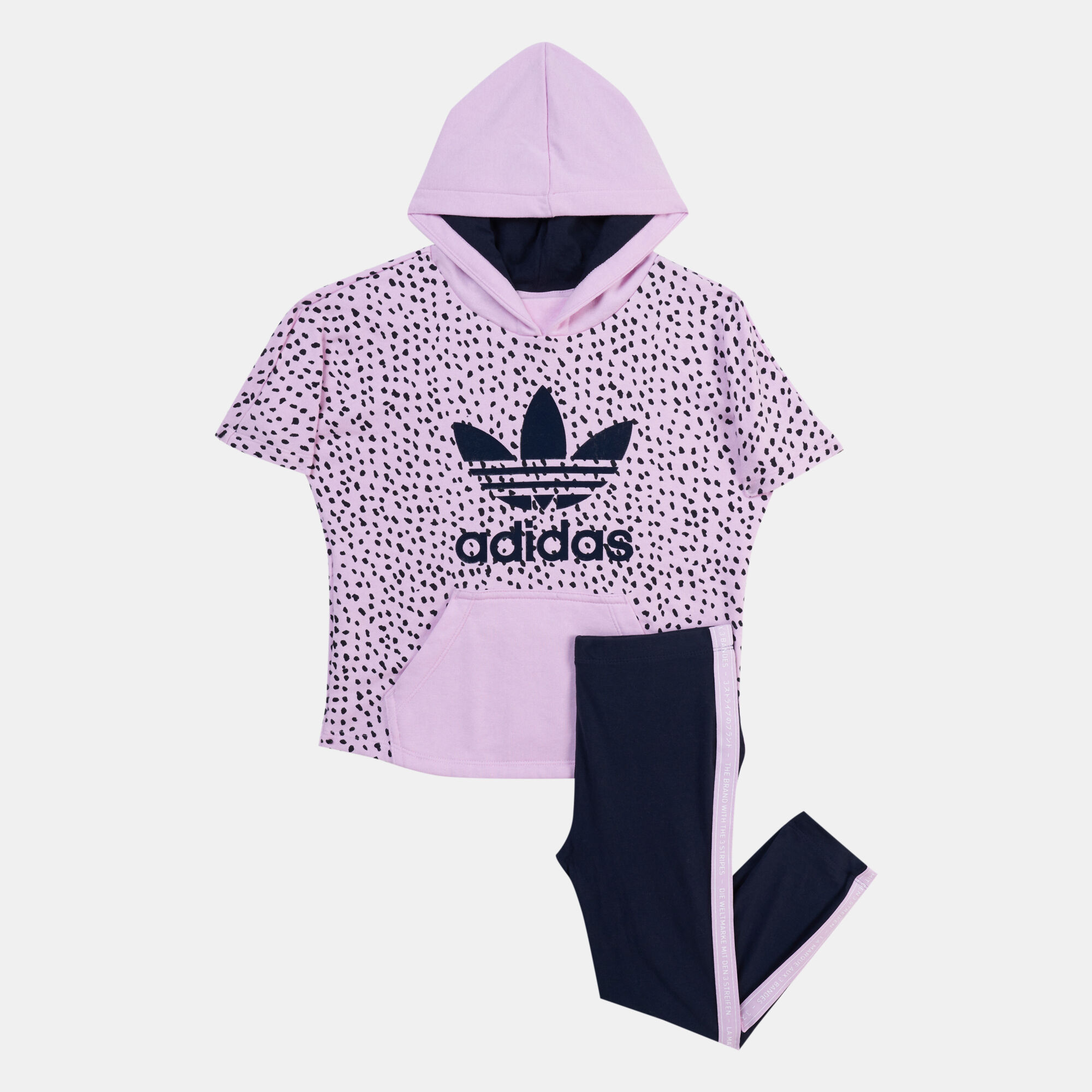 Buy adidas Originals Kids Hooded Flock Set Pink in KSA SSS