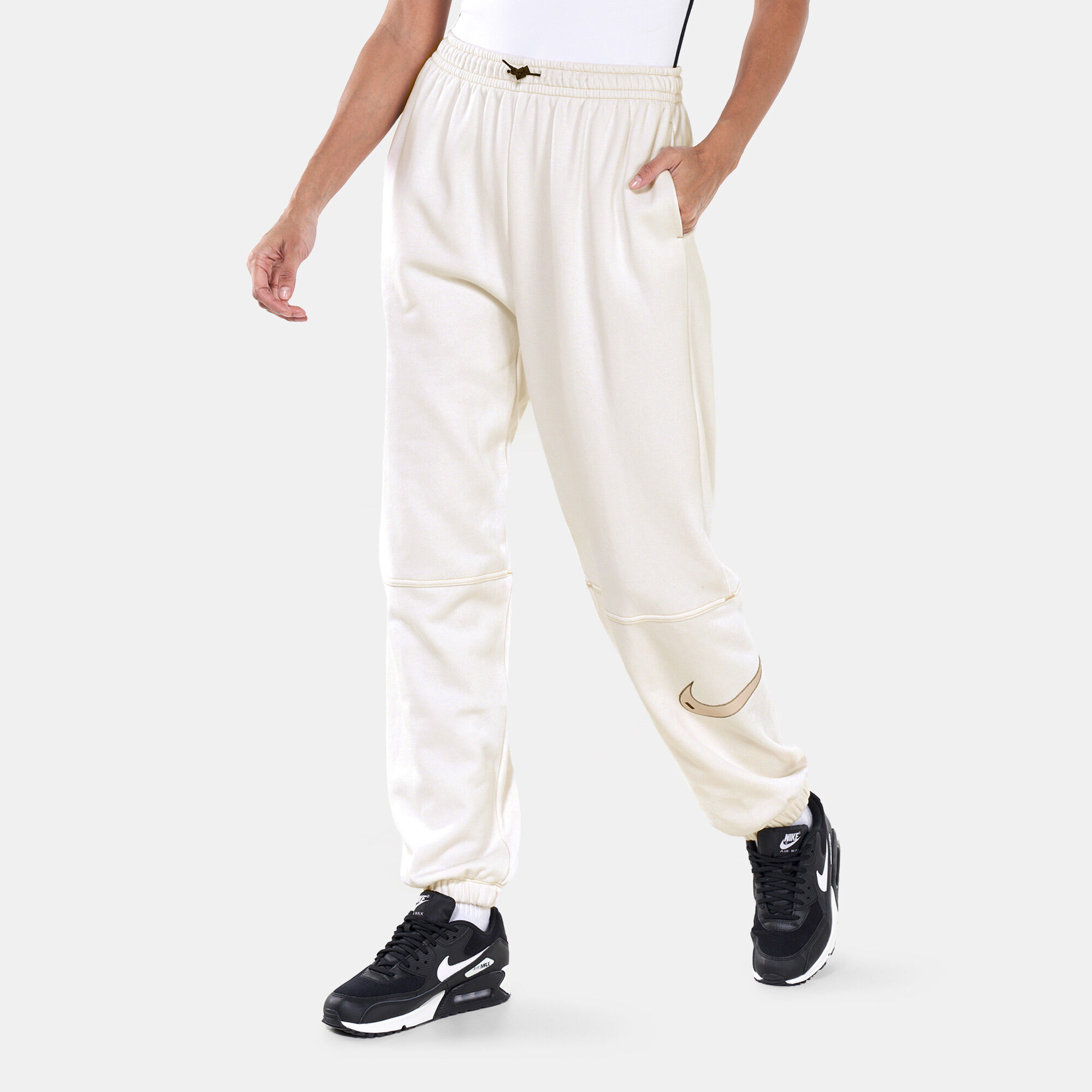 High rise store fleece joggers