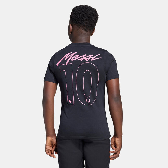 adidas Kids' Messi Name & Number Graphic T-Shirt Black adidas Kids' Messi Name & Number Graphic T-Shirt Black image number 1