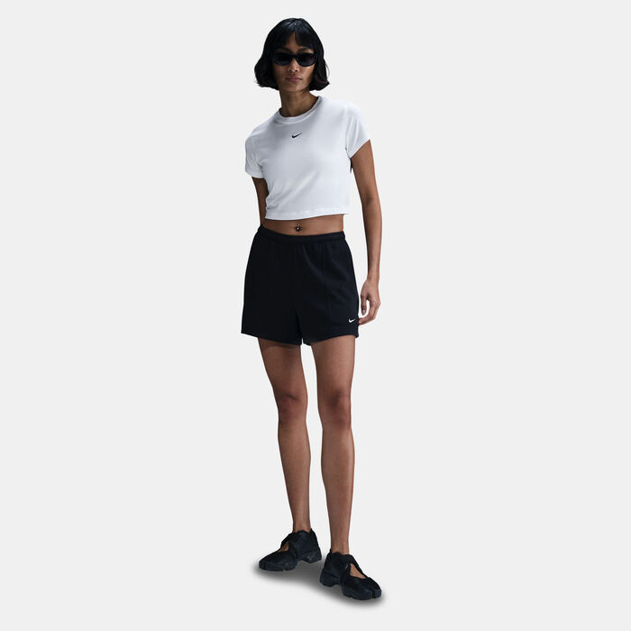 Nike Women's Sportswear Chill Knit Crop Top White image number 2