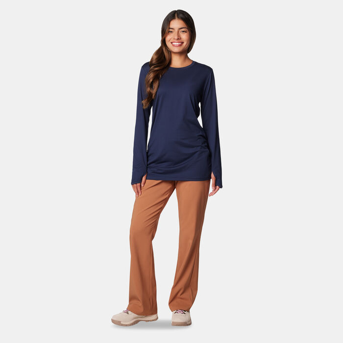 Columbia Women's Leslie Falls Hiking Top Blue Columbia Women's Leslie Falls Hiking Top Blue image number 2