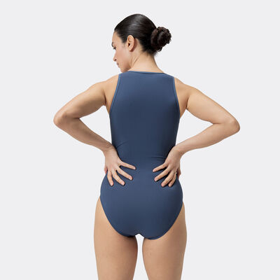 Speedo Women's Printed One-Piece Swimsuit Blue Speedo Women's Printed One-Piece Swimsuit Blue