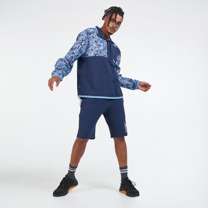 Timberland Men's YC Summer Allover Print Packable Anorak Jacket Blue image number 2