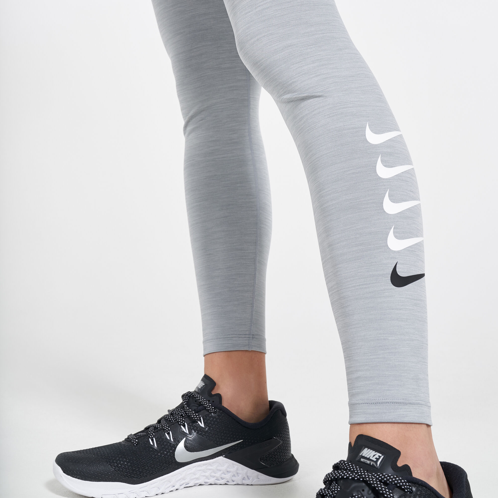 Grey nike top swoosh leggings