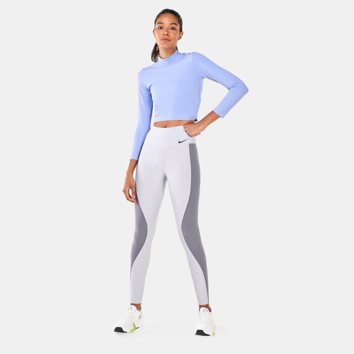 Nike Nike Yoga Luxe Dri-fit Cropped Long Sleeve Top in Purple