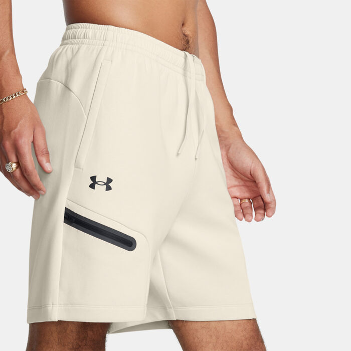 Under Armour Men's Unstoppable Fleece Shorts White Under Armour Men's Unstoppable Fleece Shorts White image number 3