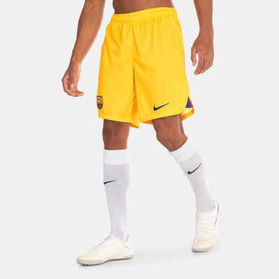 Nike Men's Barcelona Stadium Fourth Dri-FIT Football Shorts - 2022/23 yellow Nike Men's Barcelona Stadium Fourth Dri-FIT Football Shorts - 2022/23 yellow