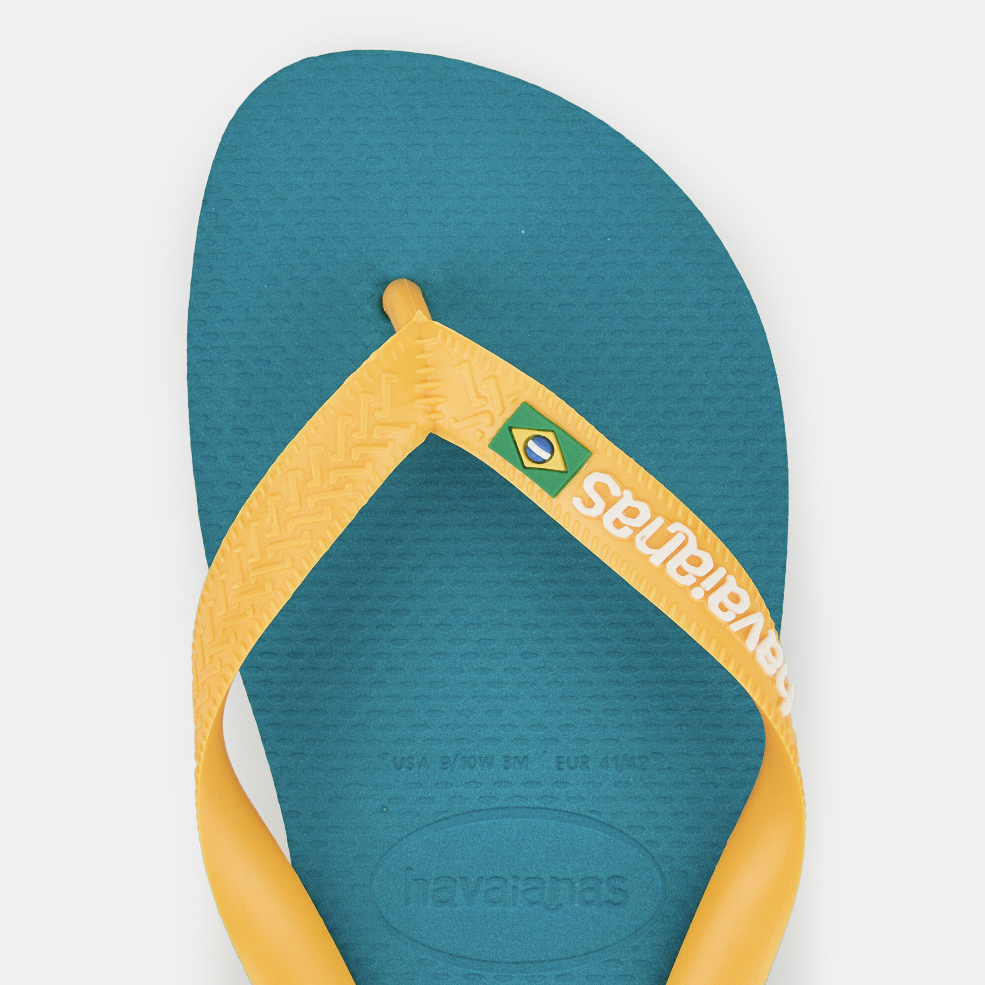 Shop Havaianas Brasil Logo Flip Flops Green Online in KSA -SSS