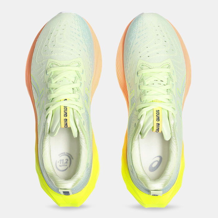 ASICS Women's NOVABLAST 4 Paris Running Shoes Green ASICS Women's NOVABLAST 4 Paris Running Shoes Green image number 4