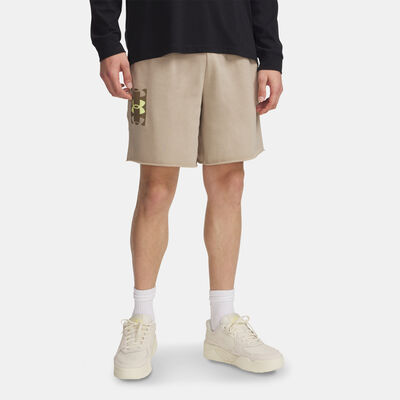 Under Armour Men's Rival Terry Logo Shorts Beige Under Armour Men's Rival Terry Logo Shorts Beige