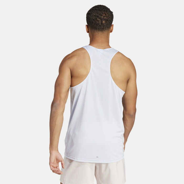 adidas Men's Run It Tank Top Blue adidas Men's Run It Tank Top Blue image number 1