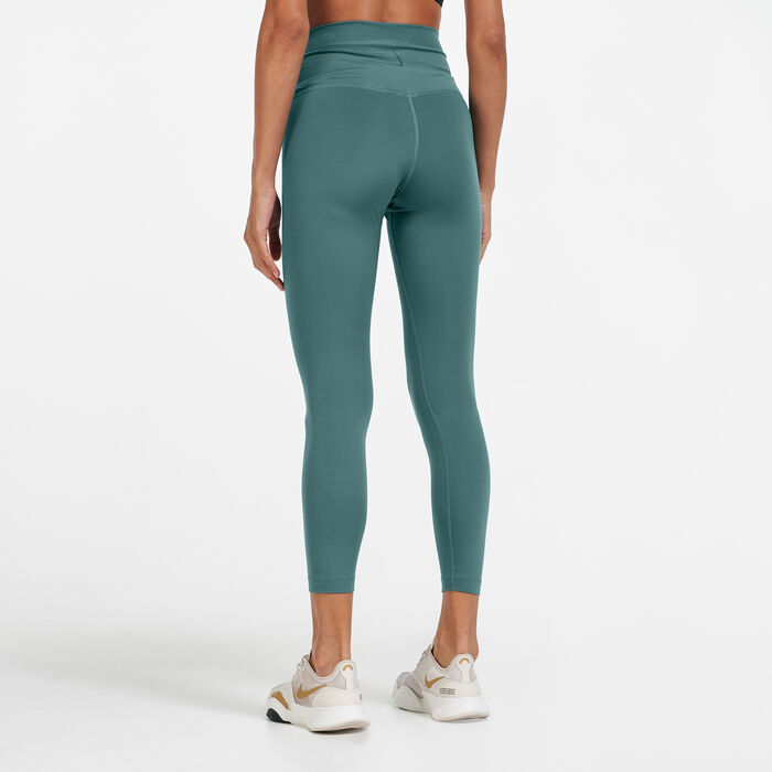 Nike Women's 7/8 Yoga Leggings Green Nike Women's 7/8 Yoga Leggings Green image number 1