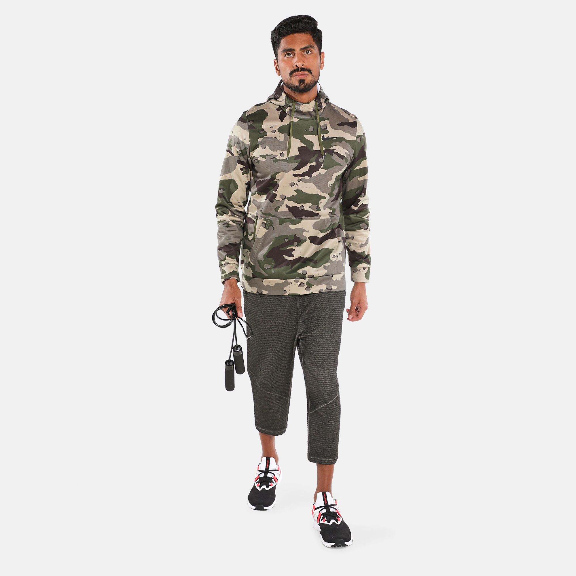 Nike pink sales camo hoodie