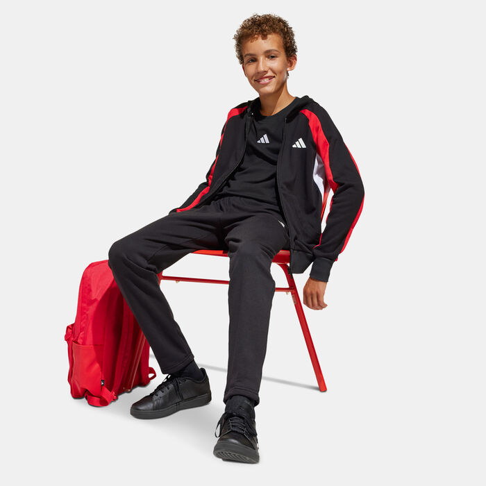 adidas Kids' Seasonal Essentials Colourblock Tracksuit Black image number 2