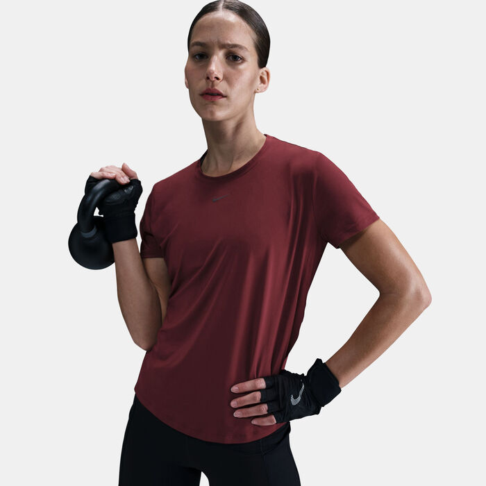 Nike Women's One Classic Dri-FIT Training T-Shirt Maroon Nike Women's One Classic Dri-FIT Training T-Shirt Maroon image number 0