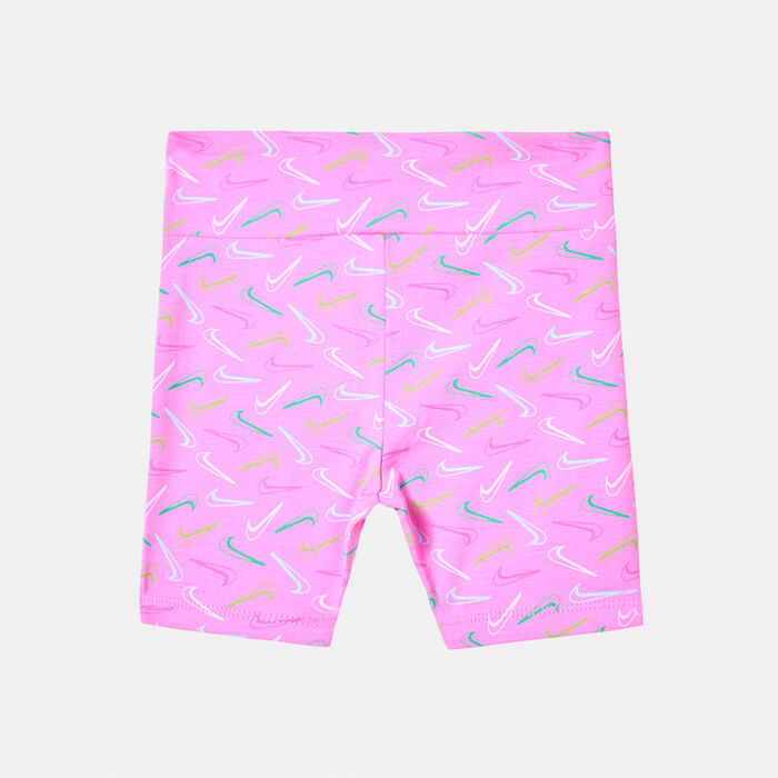 Nike Kids' Swoosh Logo Bike Shorts (Baby and Toddler) Pink image number 1