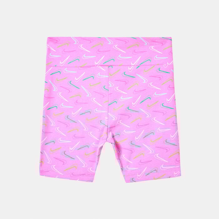 Nike Kids' Swoosh Logo Bike Shorts (Baby and Toddler) Pink Nike Kids' Swoosh Logo Bike Shorts (Baby and Toddler) Pink image number 1