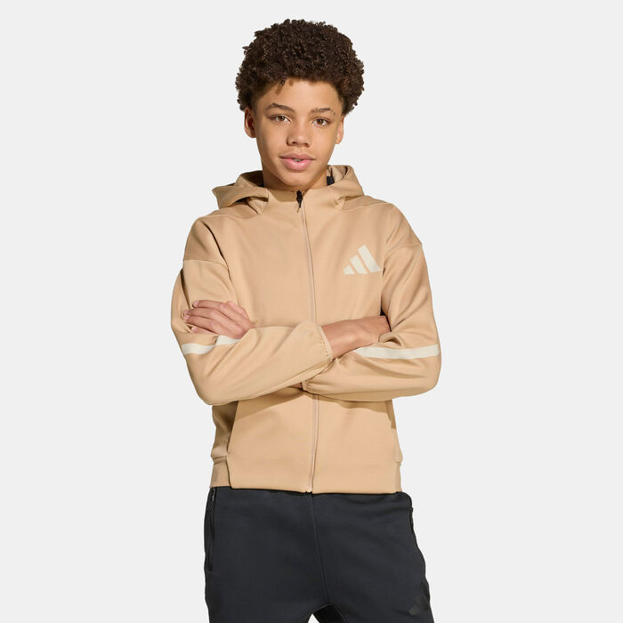 adidas Kids' Z.N.E. Hoodie Brown adidas Kids' Z.N.E. Hoodie Brown image number 0
