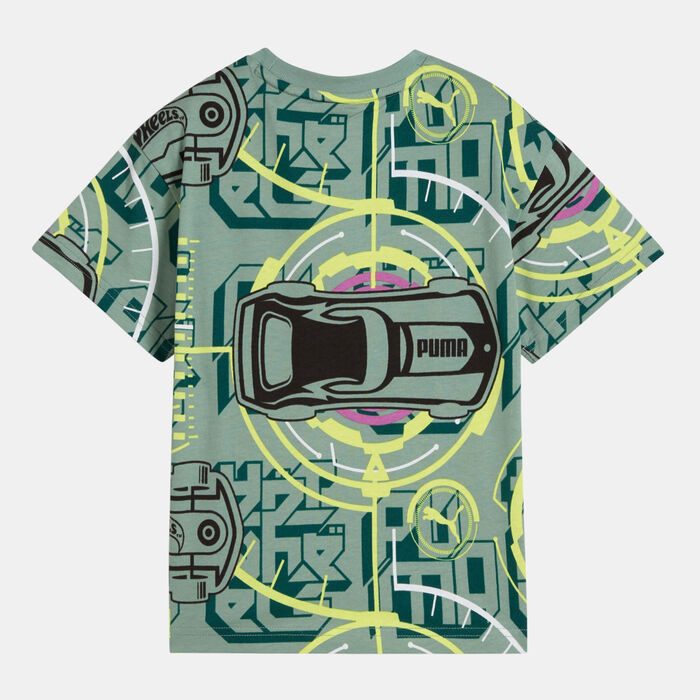 PUMA Kids' HOT WHEELS Printed T-Shirt Green image number 1