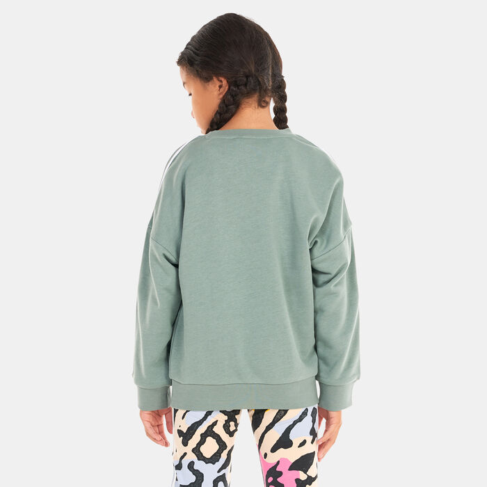 adidas Originals Kids' Animal Print Sweatshirt Green adidas Originals Kids' Animal Print Sweatshirt Green image number 1