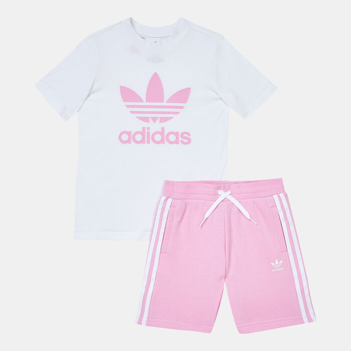 adidas Originals Kids' Adicolor Shorts And T-Shirt Set White image number 0