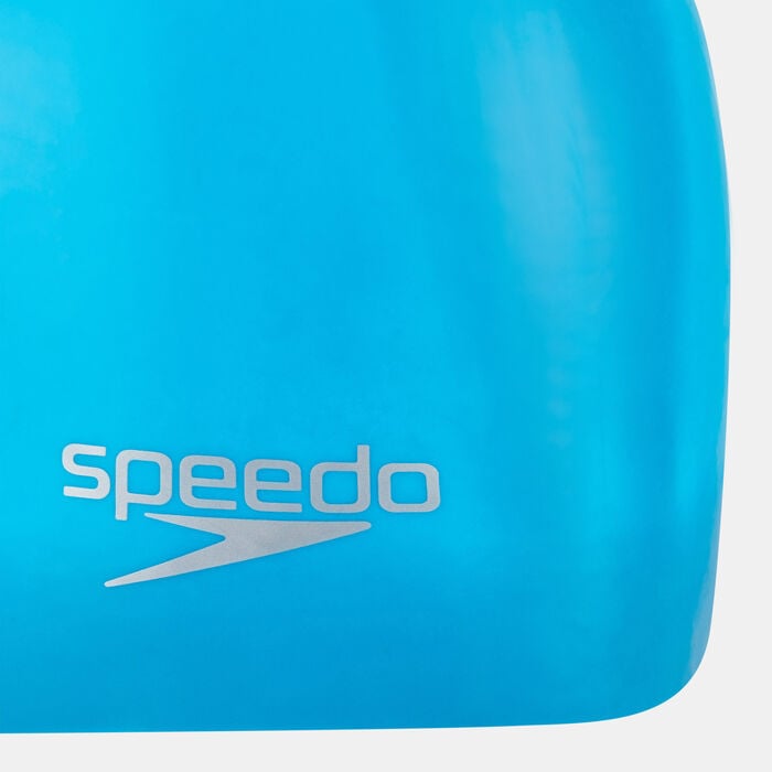 Speedo Plain Moulded Cap Blue Speedo Plain Moulded Cap Blue image number 2