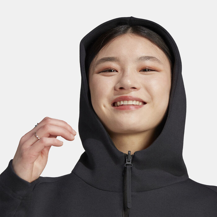 adidas Women's Z.N.E. Full-Zip Hoodie Black adidas Women's Z.N.E. Full-Zip Hoodie Black image number 3