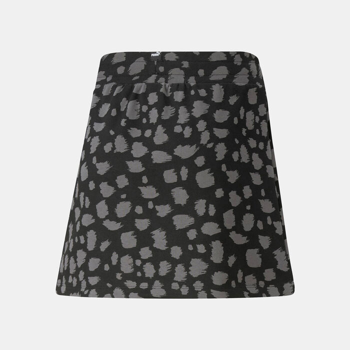 PUMA Kids' Essentials+ ANIMAL Printed Skirt (Older Kids) Black PUMA Kids' Essentials+ ANIMAL Printed Skirt (Older Kids) Black image number 1