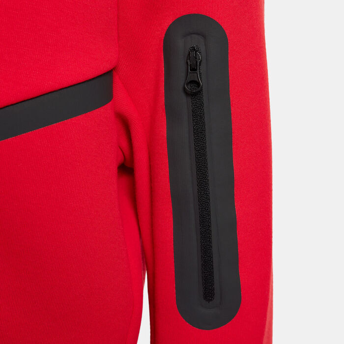 Nike Kids' Sportswear Tech Fleece Full-Zip Hoodie Red Nike Kids' Sportswear Tech Fleece Full-Zip Hoodie Red image number 4