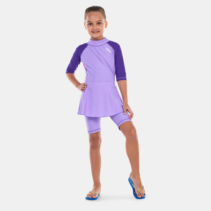 COEGA Kids' Skirted Two-Piece Swimsuit Purple COEGA Kids' Skirted Two-Piece Swimsuit Purple image number 0