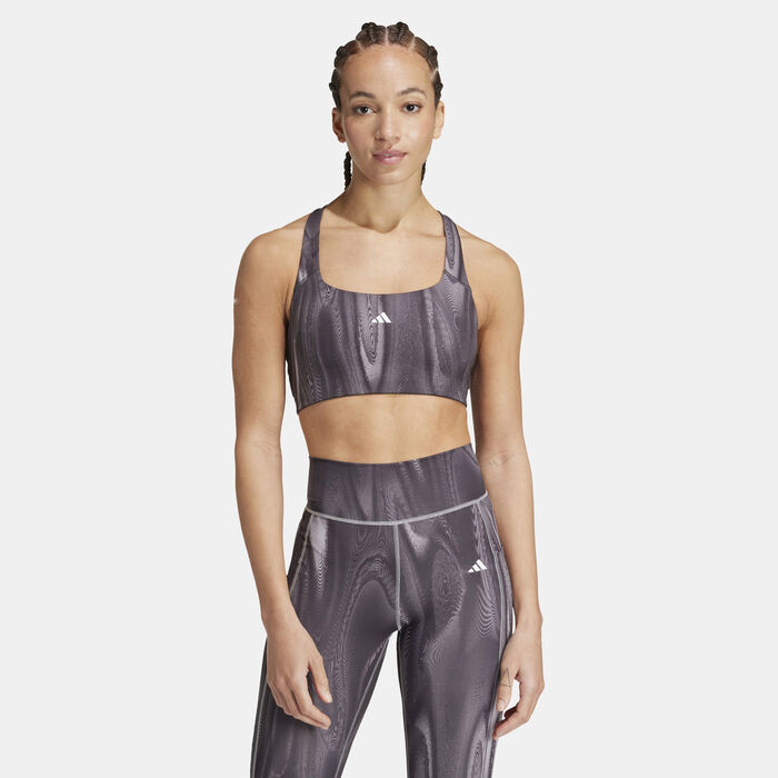 adidas Women's Powerimpact Medium-Support Training Bra Grey image number 0