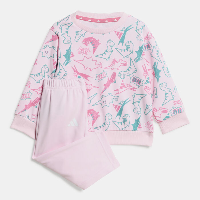 adidas Kids' Seasonal Essentials Adiraptor Sweatshirt And Joggers Set Pink image number 0
