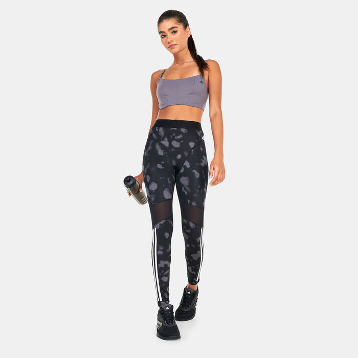 adidas Women's Yoga Studio Light-Support Training Sports Bra Beige adidas Women's Yoga Studio Light-Support Training Sports Bra Beige image number 2