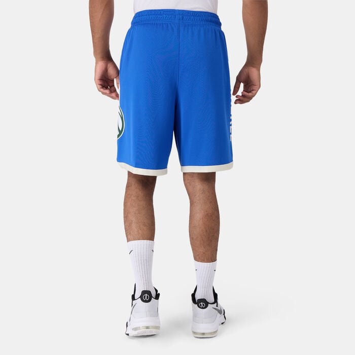 Nike Men's NBA 23/24 Milwaukee Bucks City Edition Swingman Basketball Shorts Blue Nike Men's NBA 23/24 Milwaukee Bucks City Edition Swingman Basketball Shorts Blue image number 1