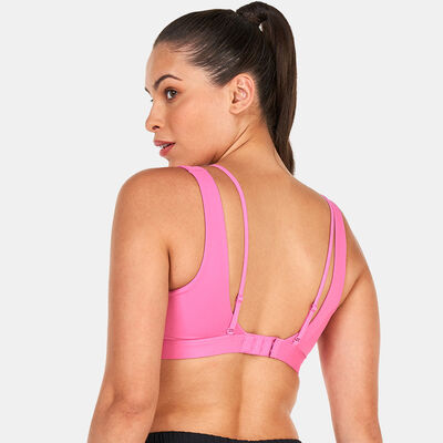 adidas Women's PowerImpact Luxe Medium-Support Sports Bra Pink