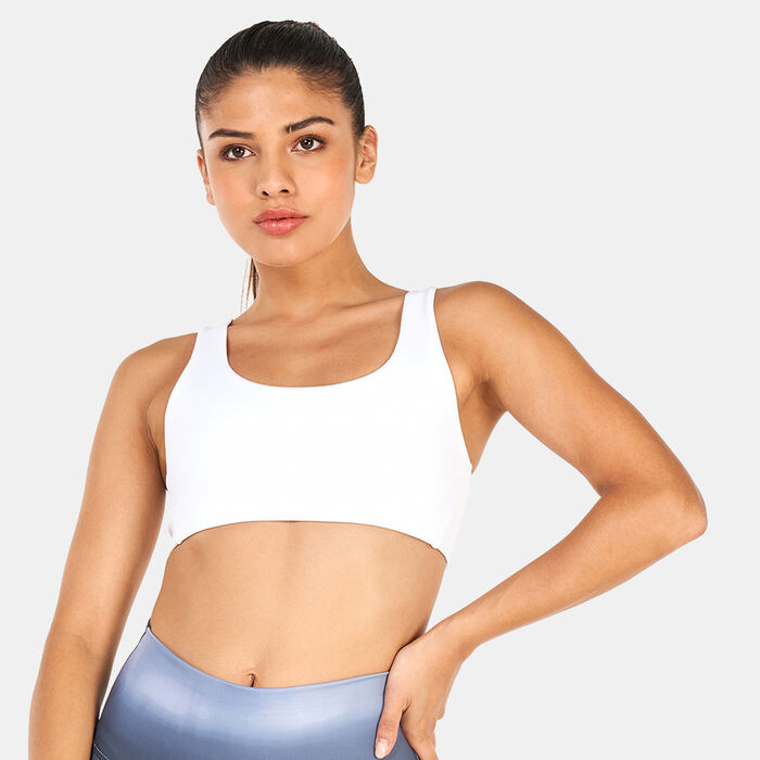 Nike Women's Dri-FIT Alate All U Light-Support Training Sports Bra White image number 0