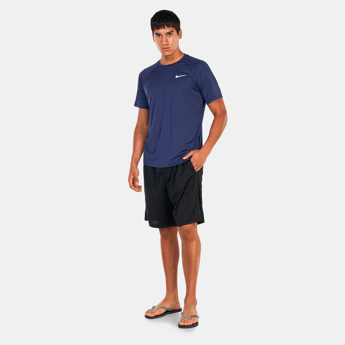 Nike Swim Men's Hydroguard Swimming Top Blue image number 2