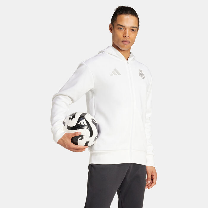 adidas Men's Real Madrid Anthem Jacket White image number 2
