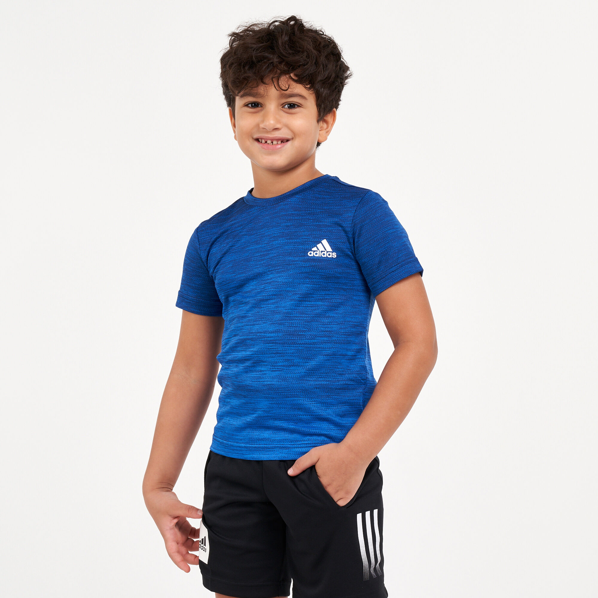Boys blue adidas top shirt