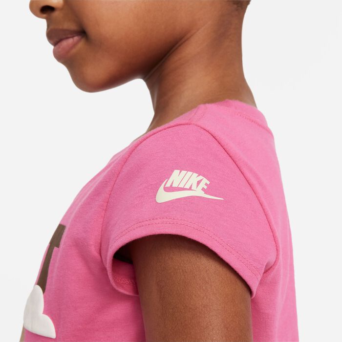 Nike Kids' Sweet Swoosh "Just Do It" Graphic T-Shirt Pink Nike Kids' Sweet Swoosh "Just Do It" Graphic T-Shirt Pink image number 1