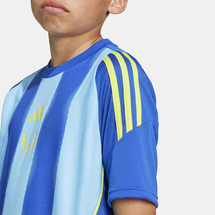 adidas Kids' Messi Training Football Top Blue adidas Kids' Messi Training Football Top Blue image number 3