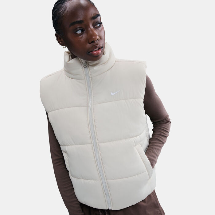 Nike Women's Sportswear Classic Therma-FIT Puffer Vest White Nike Women's Sportswear Classic Therma-FIT Puffer Vest White image number 3