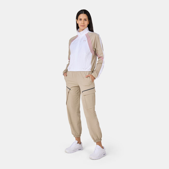 Under Armour Women's Icon Crinkle Training Jacket White Under Armour Women's Icon Crinkle Training Jacket White image number 2