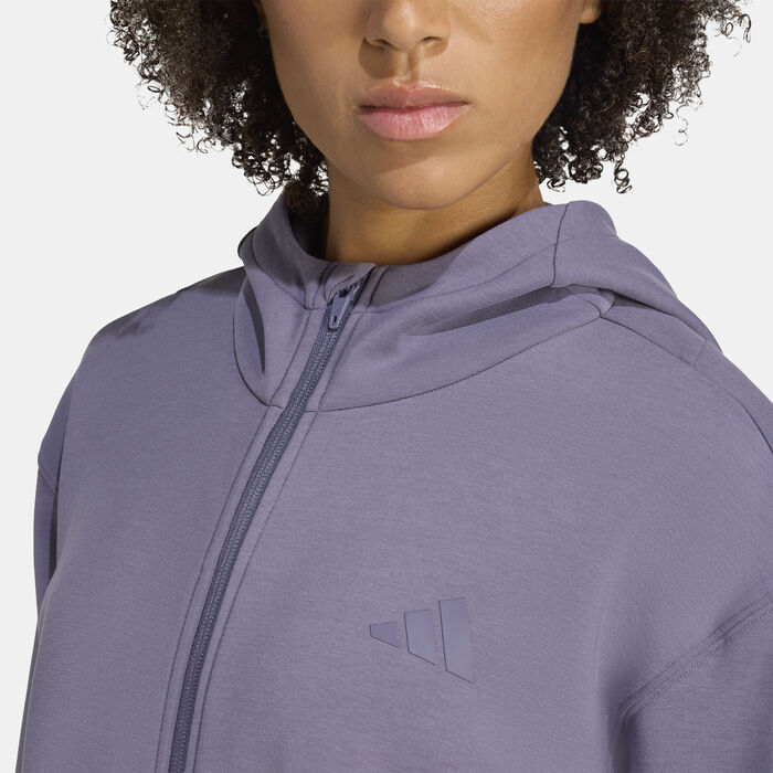 adidas Women's Designed For Training Hoodie Purple adidas Women's Designed For Training Hoodie Purple image number 3