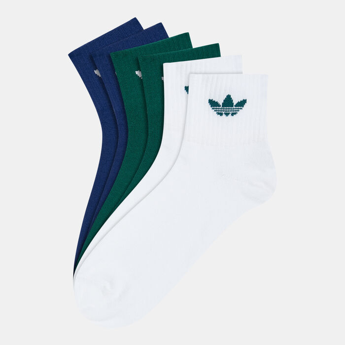 adidas Originals Kids' Mid-Ankle Socks (3 Pack) Green adidas Originals Kids' Mid-Ankle Socks (3 Pack) Green image number 0