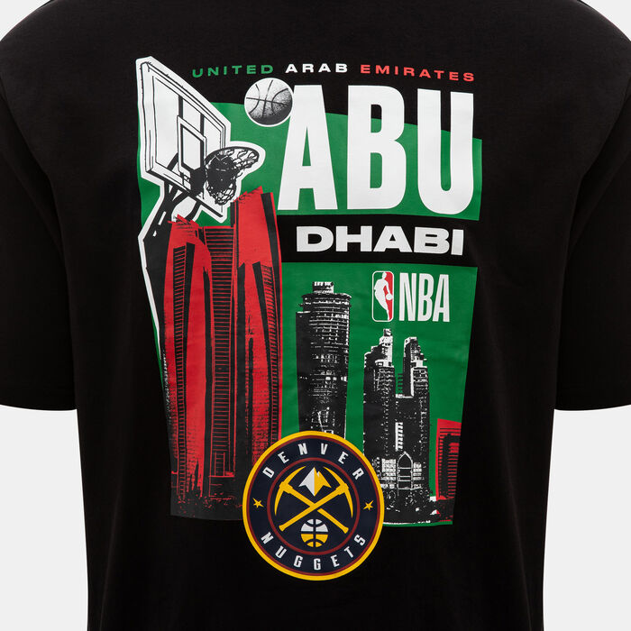New Era Men's NBA Denver Nuggets Abu Dhabi Games 2024 Skyline T-Shirt Black New Era Men's NBA Denver Nuggets Abu Dhabi Games 2024 Skyline T-Shirt Black image number 2