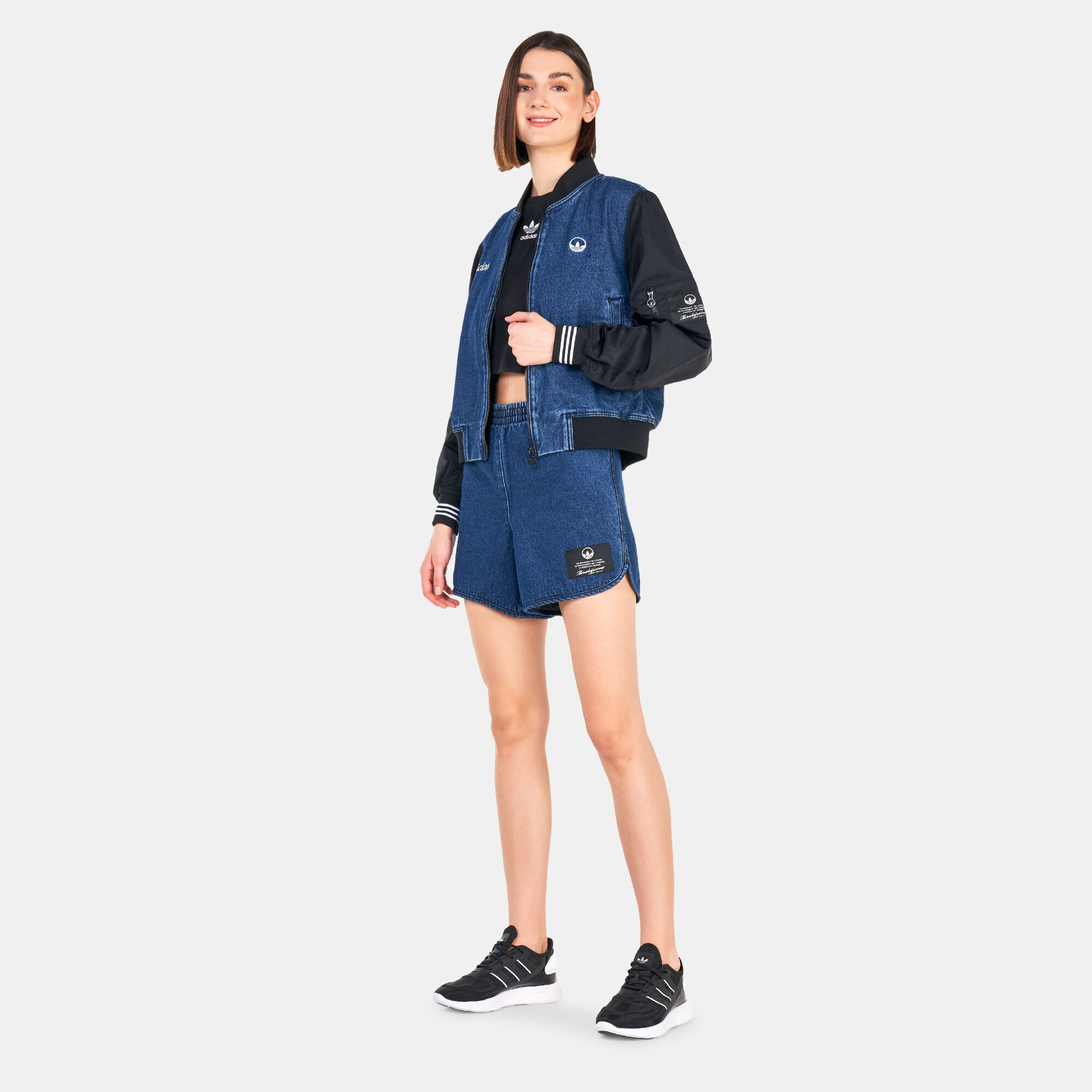 Adidas denim tracksuit hot sale